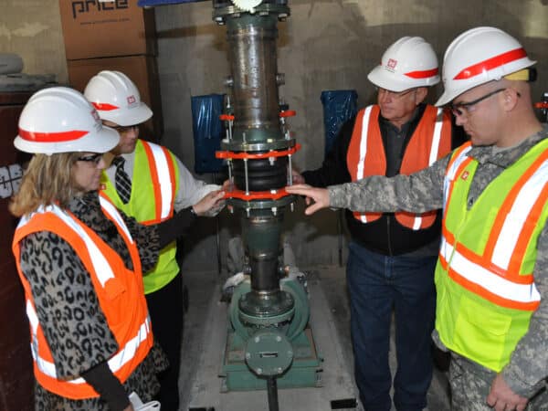 USACE Louisville District project manager shows heat pump