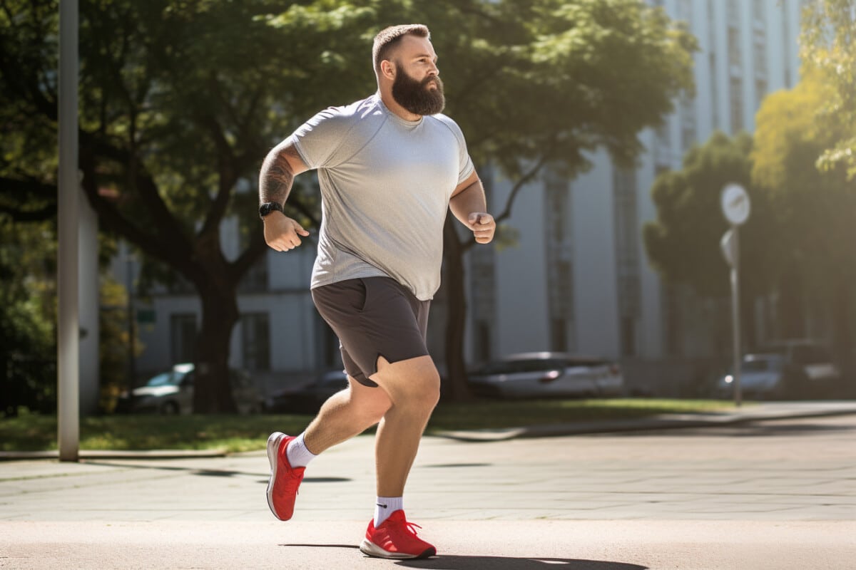 Un homme qui fait du footing